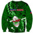 Samoa Rugby Sweatshirt Manu Samoa Ula Fala Dabbing Ball Polynesian Green Version - Wonder Print Shop