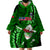 Samoa Rugby Wearable Blanket Hoodie Manu Samoa Ula Fala Dabbing Ball Polynesian Green Version - Wonder Print Shop