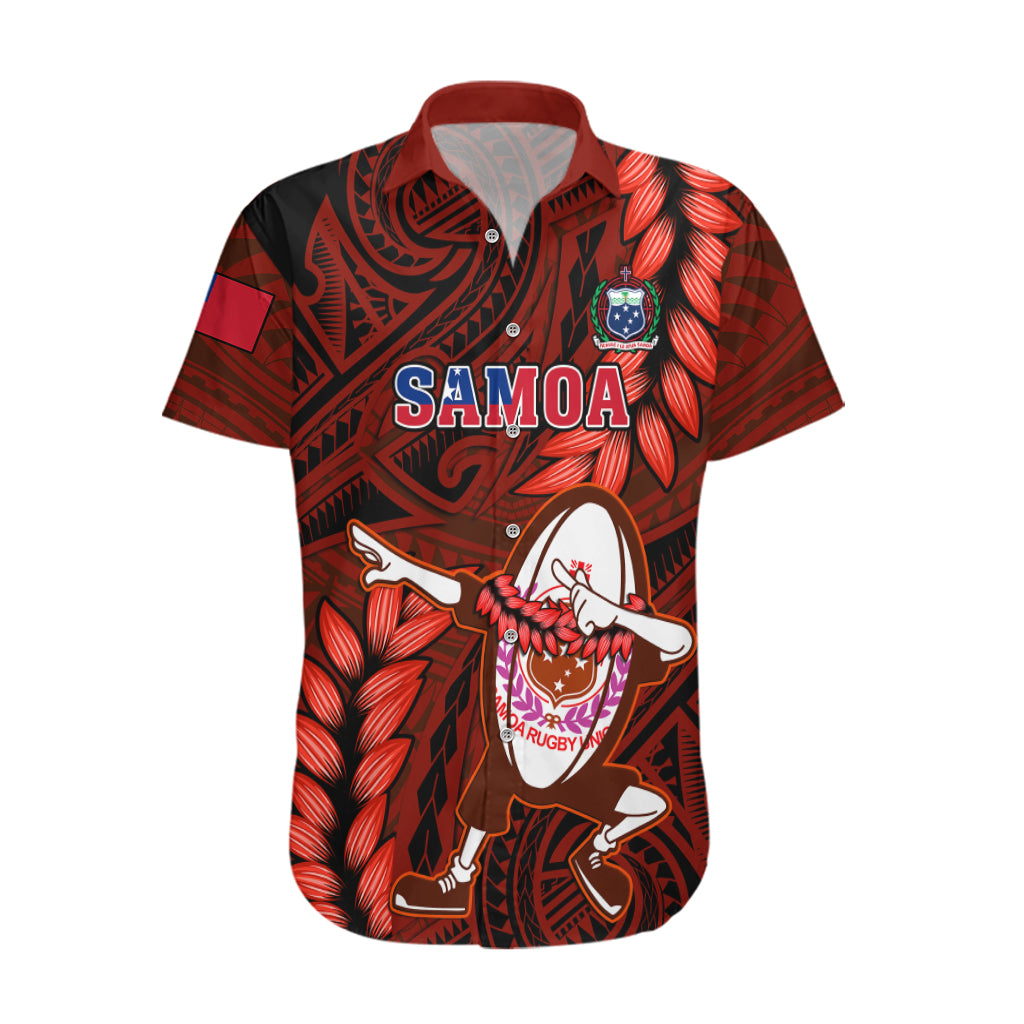 samoa-rugby-hawaiian-shirt-manu-samoa-ula-fala-dabbing-ball-polynesian-blue-version