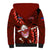 Samoa Rugby Sherpa Hoodie Manu Samoa Ula Fala Dabbing Ball Polynesian Red Version - Wonder Print Shop