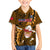 Samoa Rugby Kid Hawaiian Shirt Manu Samoa Ula Fala Dabbing Ball Polynesian Gold Version - Wonder Print Shop