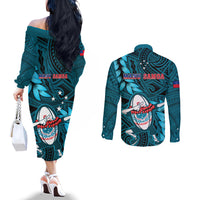 samoa-rugby-couples-matching-off-the-shoulder-long-sleeve-dress-and-long-sleeve-button-shirts-manu-samoa-ula-fala-dabbing-ball-polynesian-blue-version