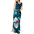 Samoa Rugby Tank Maxi Dress Manu Samoa Ula Fala Dabbing Ball Polynesian Turquoise Version - Wonder Print Shop
