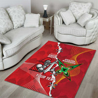 Guyana and Trinbago Cricket Custom Area Rug Amazon Warriors Knight Riders Together - Wonder Print Shop
