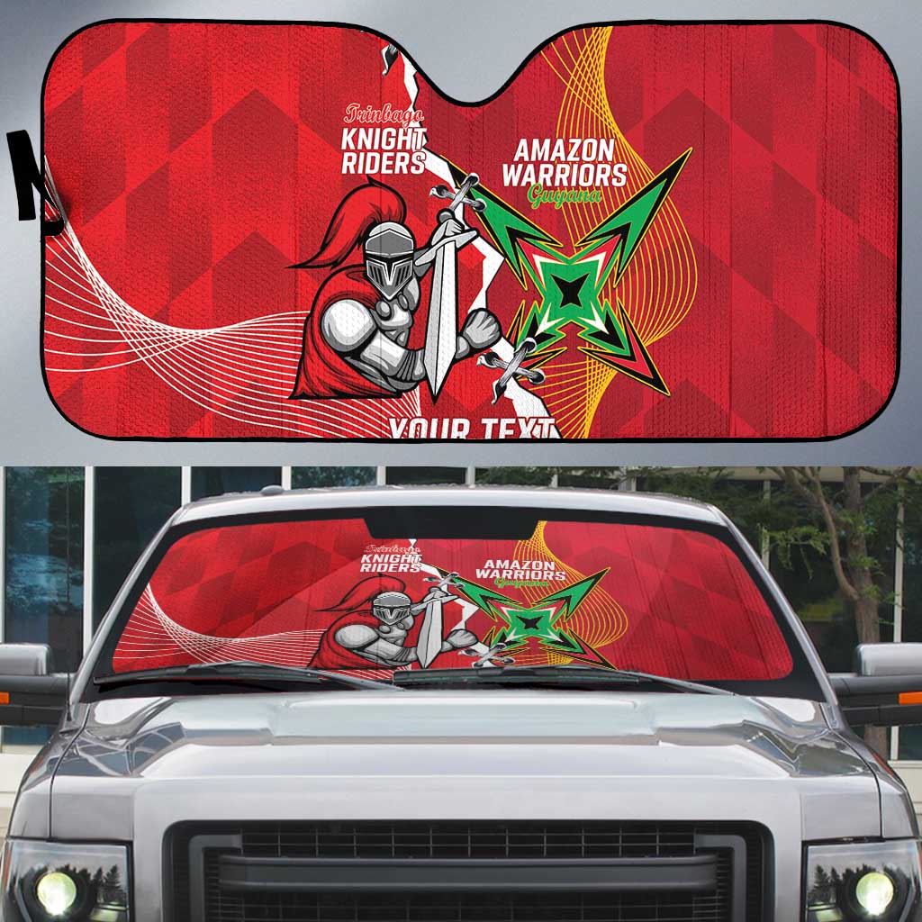 Guyana and Trinbago Cricket Custom Auto Sun Shade Amazon Warriors Knight Riders Together - Wonder Print Shop
