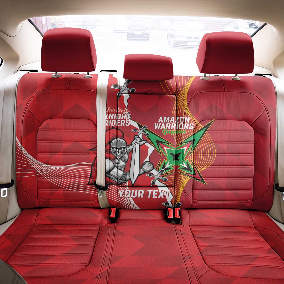 Guyana and Trinbago Cricket Custom Back Car Seat Cover Amazon Warriors Knight Riders Together - Wonder Print Shop