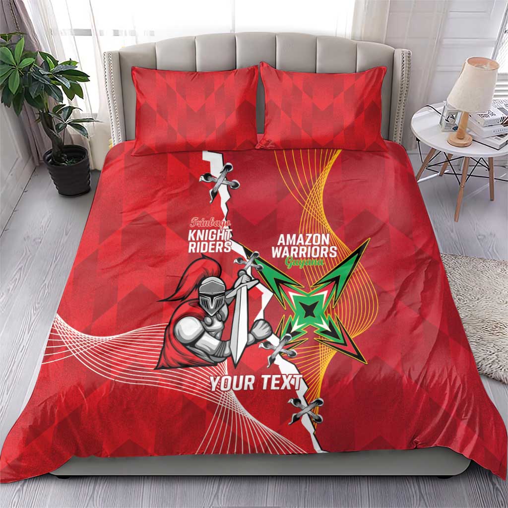 Guyana and Trinbago Cricket Custom Bedding Set Amazon Warriors Knight Riders Together - Wonder Print Shop
