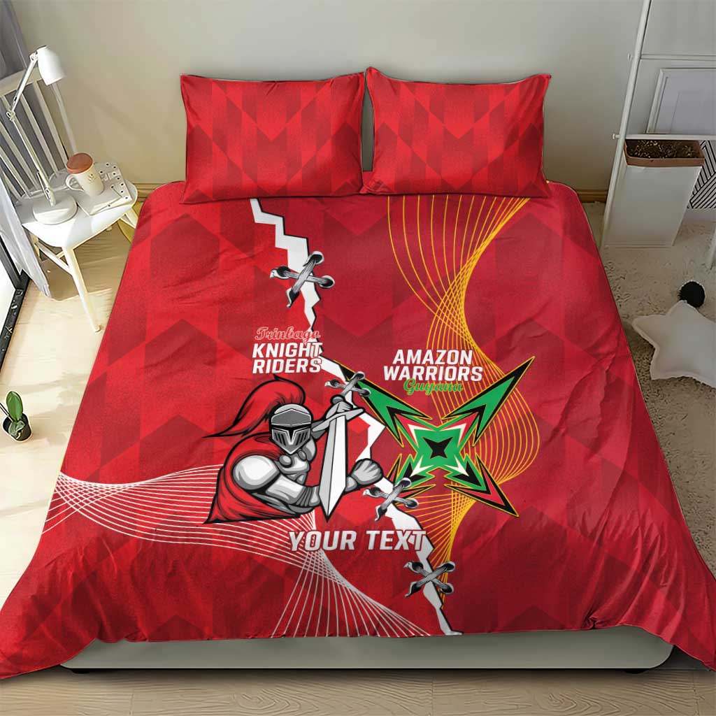 Guyana and Trinbago Cricket Custom Bedding Set Amazon Warriors Knight Riders Together - Wonder Print Shop