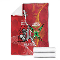 Guyana and Trinbago Cricket Custom Blanket Amazon Warriors Knight Riders Together - Wonder Print Shop