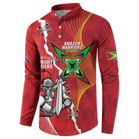 Guyana and Trinbago Cricket Custom Button Sweatshirt Amazon Warriors Knight Riders Together - Wonder Print Shop