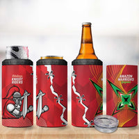 Guyana and Trinbago Cricket 4 in 1 Can Cooler Tumbler Amazon Warriors Knight Riders Together - Wonder Print Shop