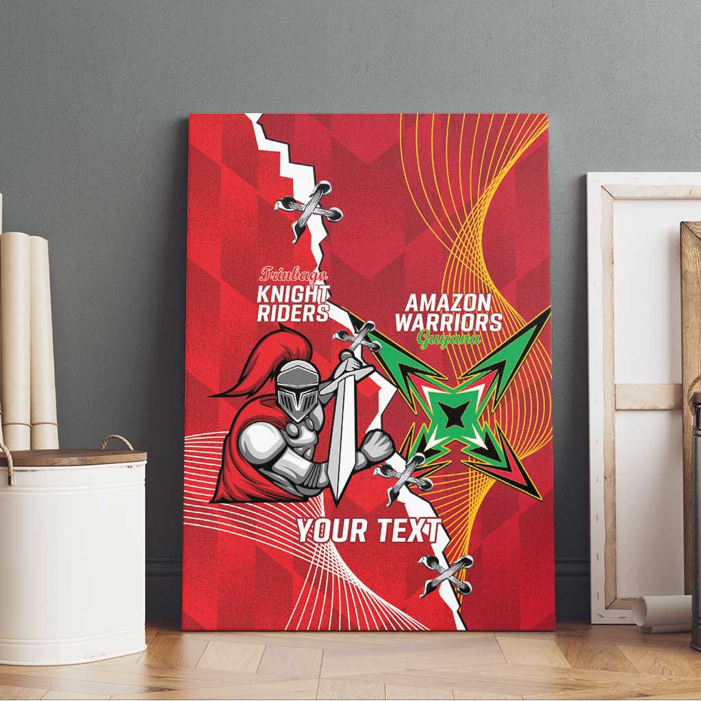 Guyana and Trinbago Cricket Custom Canvas Wall Art Amazon Warriors Knight Riders Together - Wonder Print Shop