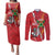 Guyana and Trinbago Cricket Custom Couples Matching Puletasi and Long Sleeve Button Shirt Amazon Warriors Knight Riders Together - Wonder Print Shop