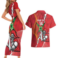 Guyana and Trinbago Cricket Custom Couples Matching Short Sleeve Bodycon Dress and Hawaiian Shirt Amazon Warriors Knight Riders Together - Wonder Print Shop