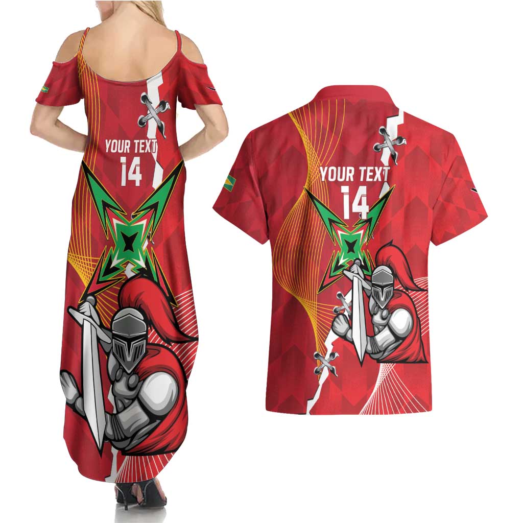 Guyana and Trinbago Cricket Custom Couples Matching Summer Maxi Dress and Hawaiian Shirt Amazon Warriors Knight Riders Together - Wonder Print Shop