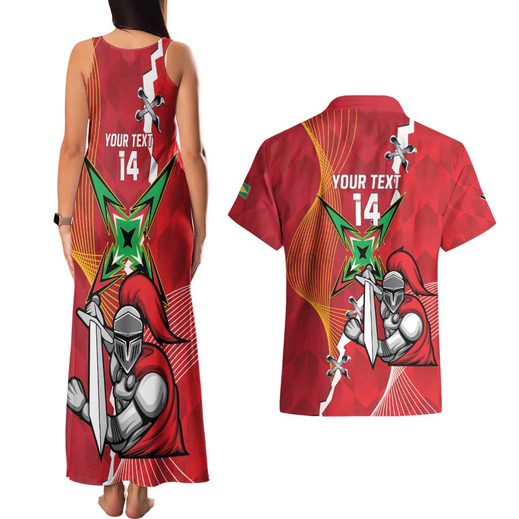 Guyana and Trinbago Cricket Custom Couples Matching Tank Maxi Dress and Hawaiian Shirt Amazon Warriors Knight Riders Together - Wonder Print Shop