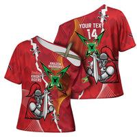 Guyana and Trinbago Cricket Custom Cross Shoulder Shirt Amazon Warriors Knight Riders Together - Wonder Print Shop