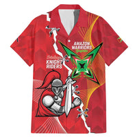 Guyana and Trinbago Cricket Custom Family Matching Mermaid Dress and Hawaiian Shirt Amazon Warriors Knight Riders Together - Wonder Print Shop