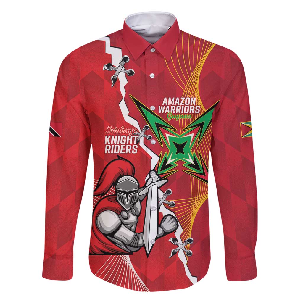 Guyana and Trinbago Cricket Custom Family Matching Mermaid Dress and Hawaiian Shirt Amazon Warriors Knight Riders Together - Wonder Print Shop