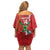Guyana and Trinbago Cricket Custom Family Matching Off Shoulder Short Dress and Hawaiian Shirt Amazon Warriors Knight Riders Together - Wonder Print Shop