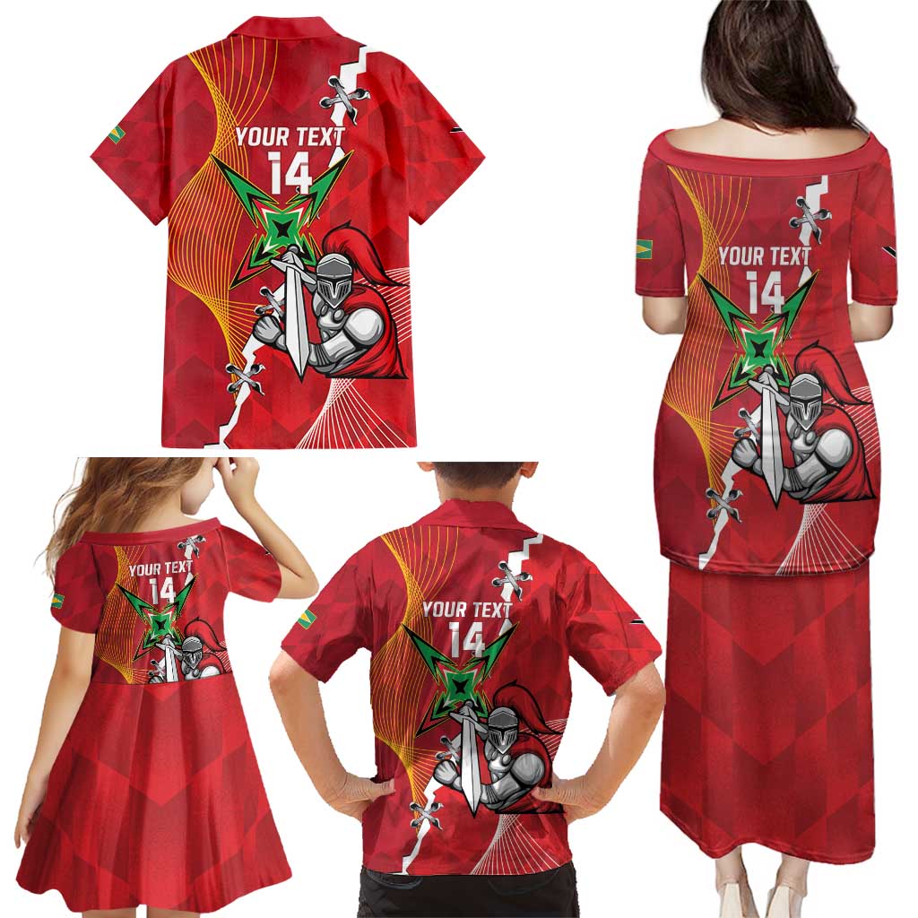 Guyana and Trinbago Cricket Custom Family Matching Puletasi and Hawaiian Shirt Amazon Warriors Knight Riders Together - Wonder Print Shop