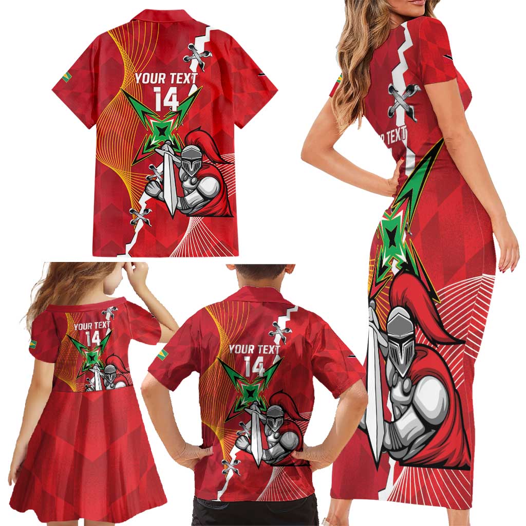 Guyana and Trinbago Cricket Custom Family Matching Short Sleeve Bodycon Dress and Hawaiian Shirt Amazon Warriors Knight Riders Together - Wonder Print Shop