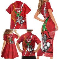 Guyana and Trinbago Cricket Custom Family Matching Short Sleeve Bodycon Dress and Hawaiian Shirt Amazon Warriors Knight Riders Together - Wonder Print Shop