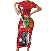 Guyana and Trinbago Cricket Custom Family Matching Short Sleeve Bodycon Dress and Hawaiian Shirt Amazon Warriors Knight Riders Together - Wonder Print Shop