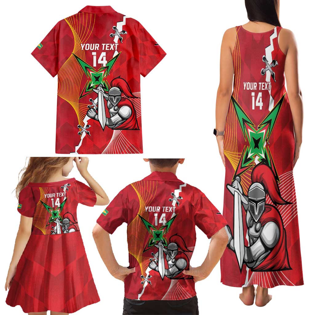 Guyana and Trinbago Cricket Custom Family Matching Tank Maxi Dress and Hawaiian Shirt Amazon Warriors Knight Riders Together - Wonder Print Shop