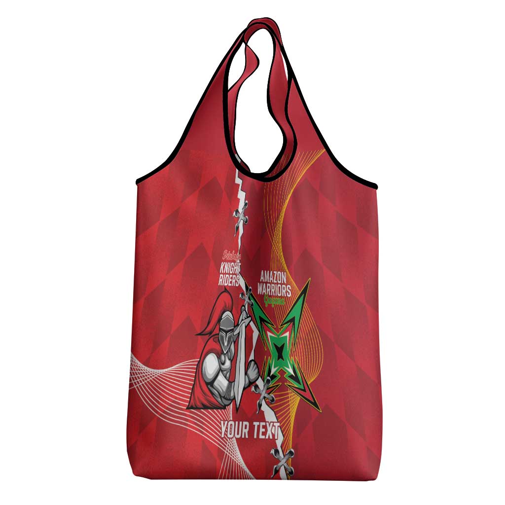 Guyana and Trinbago Cricket Custom Grocery Bag Amazon Warriors Knight Riders Together - Wonder Print Shop