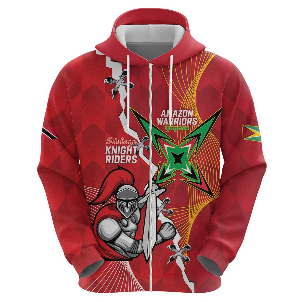 Guyana and Trinbago Cricket Custom Hoodie Amazon Warriors Knight Riders Together - Wonder Print Shop