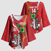 Guyana and Trinbago Cricket Custom Kimono Sleeve Blouse Amazon Warriors Knight Riders Together - Wonder Print Shop