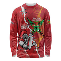 Guyana and Trinbago Cricket Custom Long Sleeve Shirt Amazon Warriors Knight Riders Together - Wonder Print Shop
