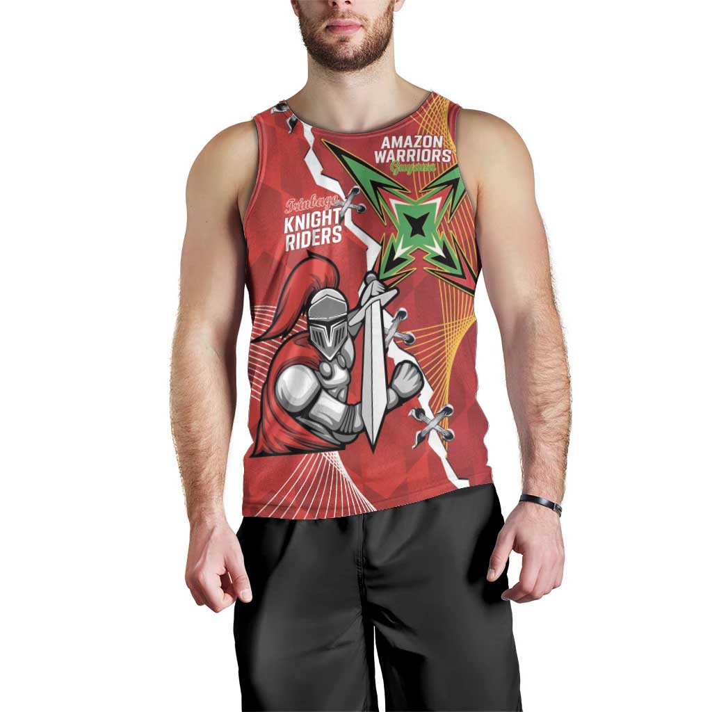 Guyana and Trinbago Cricket Custom Men Tank Top Amazon Warriors Knight Riders Together - Wonder Print Shop