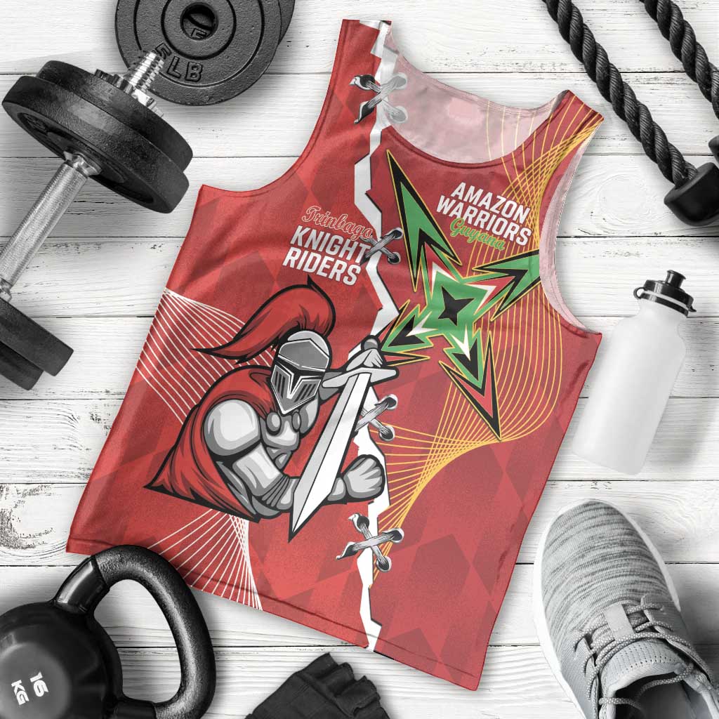 Guyana and Trinbago Cricket Custom Men Tank Top Amazon Warriors Knight Riders Together - Wonder Print Shop