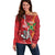 Guyana and Trinbago Cricket Custom Off Shoulder Sweater Amazon Warriors Knight Riders Together - Wonder Print Shop