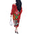 Guyana and Trinbago Cricket Custom Off The Shoulder Long Sleeve Dress Amazon Warriors Knight Riders Together - Wonder Print Shop