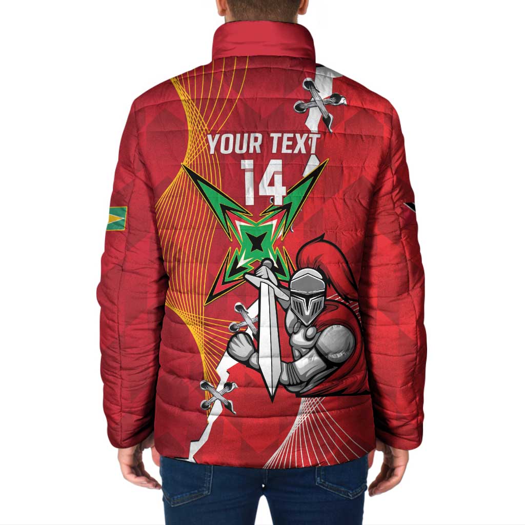 Guyana and Trinbago Cricket Custom Padded Jacket Amazon Warriors Knight Riders Together - Wonder Print Shop