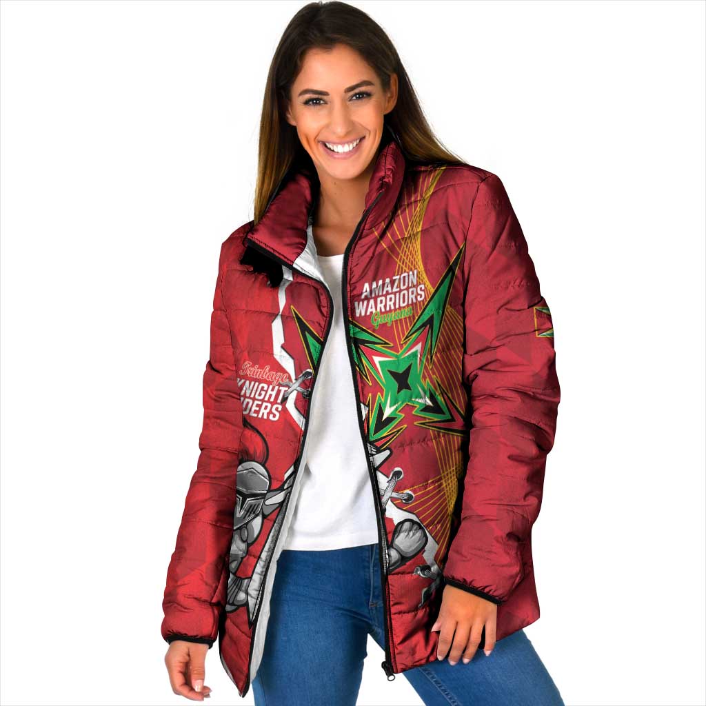 Guyana and Trinbago Cricket Custom Padded Jacket Amazon Warriors Knight Riders Together - Wonder Print Shop