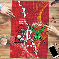 Guyana and Trinbago Cricket Custom Puzzle Amazon Warriors Knight Riders Together - Wonder Print Shop