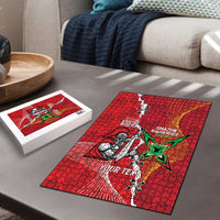 Guyana and Trinbago Cricket Custom Puzzle Amazon Warriors Knight Riders Together - Wonder Print Shop