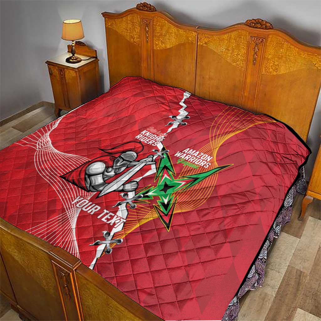 Guyana and Trinbago Cricket Custom Quilt Amazon Warriors Knight Riders Together - Wonder Print Shop