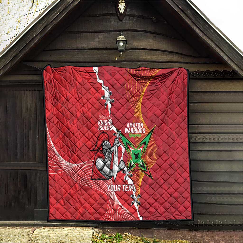 Guyana and Trinbago Cricket Custom Quilt Amazon Warriors Knight Riders Together - Wonder Print Shop