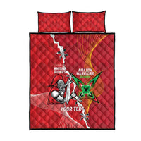 Guyana and Trinbago Cricket Custom Quilt Bed Set Amazon Warriors Knight Riders Together - Wonder Print Shop