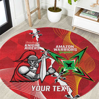 Guyana and Trinbago Cricket Custom Round Carpet Amazon Warriors Knight Riders Together - Wonder Print Shop