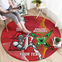 Guyana and Trinbago Cricket Custom Round Carpet Amazon Warriors Knight Riders Together - Wonder Print Shop