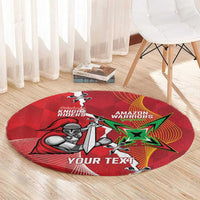 Guyana and Trinbago Cricket Custom Round Carpet Amazon Warriors Knight Riders Together - Wonder Print Shop