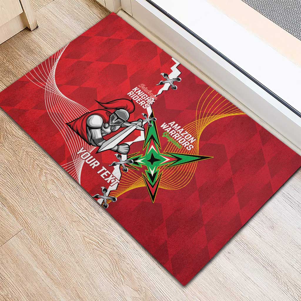 Guyana and Trinbago Cricket Custom Rubber Doormat Amazon Warriors Knight Riders Together - Wonder Print Shop
