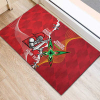 Guyana and Trinbago Cricket Custom Rubber Doormat Amazon Warriors Knight Riders Together - Wonder Print Shop