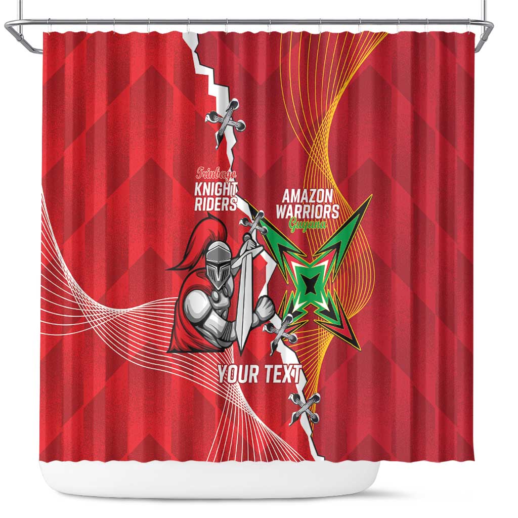 Guyana and Trinbago Cricket Custom Shower Curtain Amazon Warriors Knight Riders Together - Wonder Print Shop